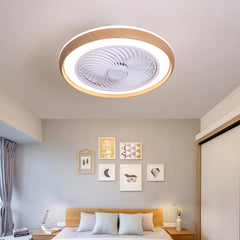 Ventilador de techo con luz silencioso sin aspas DC regulable Ø 50 cm para dormitorio