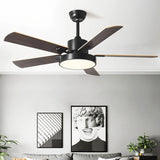 Ventilador de techo 5 aspas madera estilo nórdico con motor DC Ø 106 y 132 cm