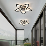 Ventilador de techo con forma de flor silencioso y regulable con mando a distancia para dormitorio
