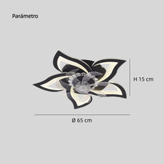 Ventilador de techo en forma de flor regulable silencioso con mando a distancia y motor inverter para dormitorio
