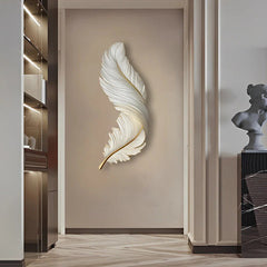 Aplique LED de pared moderno con diseño de pluma vertical para salón