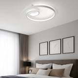 Lámpara de techo LED moderna de diseño espiral minimalista para dormitorio