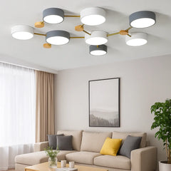 Lámpara LED de Techo Estilo Nórdico y Diseño Molecular para Salón