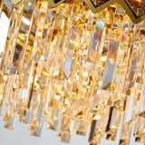Lámpara colgante de cristal moderna redonda con LED para comedor