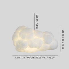 Lámpara Colgante en Forma de Nube LED Blanca para Dormitorio Infantil