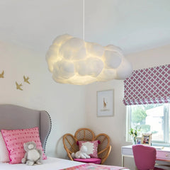 Lámpara Colgante en Forma de Nube LED Blanca para Dormitorio Infantil