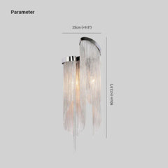 Apliques de luz para dormitorio diseño moderno con flecos