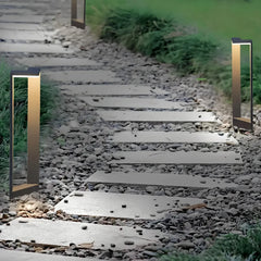 Baliza de jardin LED negra metal diseño moderno IP65