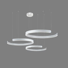 Lámpara colgante de anillo moderna con LED regulable en altura para comedor