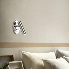 Aplique de lectura orientable redondo moderno de 6W para dormitorio