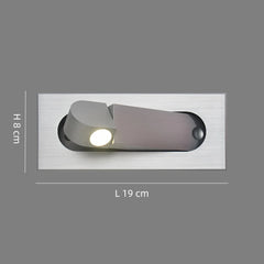 Aplique de lectura LED giratorio metálico para dormitorio