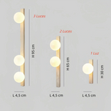 Aplique de pared de travertino largo con LED para salón moderno