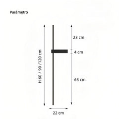 Aplique de pared de diseño moderno lineal LED regulable para salón