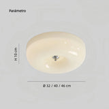Plafón de techo Bauhaus vintage redondo LED para dormitorio