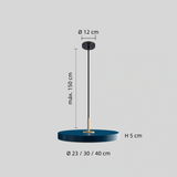 Lámpara colgante redonda moderna LED regulable para comedor