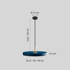 Lámpara colgante redonda moderna LED regulable para comedor