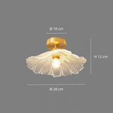 Lámpara de techo con flor LED de vidrio para pasillo moderno