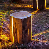 Baliza de jardín IP65 decorativa con diseño de tronco realista