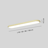 Plafón de techo ovalado LED regulable nórdico para pasillo