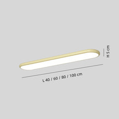 Plafón de techo ovalado LED regulable nórdico para pasillo
