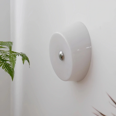 Aplique de pared de vidrio vintage en tono crema para pasillo