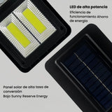 Foco solar moderno negro con sensor de movimiento LED IP65 para exterior