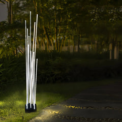 Lámpara decorativa exterior LED IP65 moderna de fibra óptica efecto junco para jardín