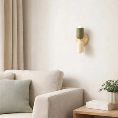 Aplique de pared nórdico LED bicolor de doble luz para salón
