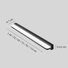 Aplique para espejo de baño rectangular LED moderno