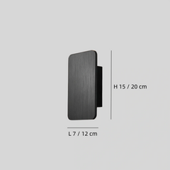 Aplique de pared bidireccional LED rectangular moderno para salón
