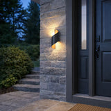 Aplique de pared exterior bidireccional LED moderno IP65 de aluminio en espiral