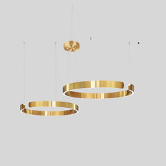 Lámpara colgante de anillo moderna con LED regulable en altura para comedor