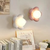 Aplique de pared floral LED moderno de resina para dormitorio