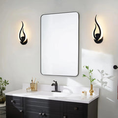 Aplique de pared moderno LED con diseño de llama para dormitorio