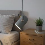 Lámpara colgante moderna orientable en color Morandi para mesita de noche