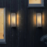 Aplique de pared exterior solar rectangular moderno LED IP65 para jardín