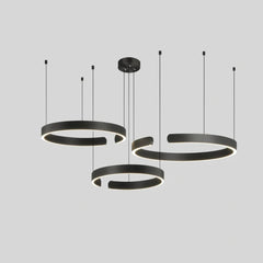Lámpara colgante de anillo moderna con LED regulable en altura para comedor