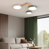 Lámpara de techo diseño nórdico LED geométrica estilo galaxia para salón Morandi