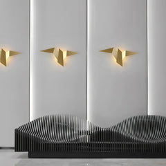 Aplique de pared de diseño moderno LED pájaro origami para salón