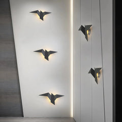 Aplique de pared de diseño moderno LED pájaro origami para salón