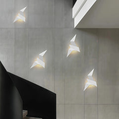 Aplique de pared de diseño moderno LED pájaro origami para salón