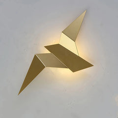 Aplique de pared de diseño moderno LED pájaro origami para salón