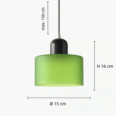 Lámpara colgante de vidrio nórdica LED Morandi para comedor