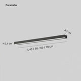 Aplique para espejo de baño LED IP44 rectangular alargado minimalista