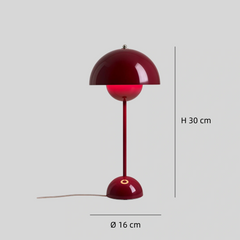 Lámpara nórdica de mesa de diseño en tonos macaron con LED para salón, 30 cm