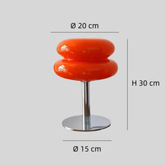 Lámpara de mesa Bauhaus con pantalla de vidrio para salón y dormitorio