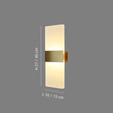 Aplique pared rectangular minimalista LED de acrílico para dormitorio