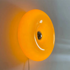 Aplique de pared donut moderno LED táctil de vidrio para dormitorio