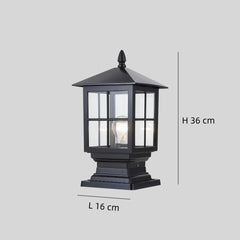 Farol sobremuro exterior moderno LED de metal IP65 para pilar