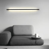 Aplique lineal de pared de estilo minimalista negro en metal para salón